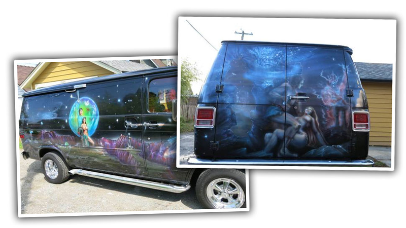 Illustration for article titled Amazing Star Trek Van Has Spock, Boobs